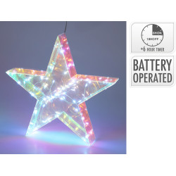 Étoile LED Arc-en-ciel – Déco Magique