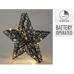 Étoile LED Métal 30cm – Déco Noël Lumineuse