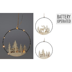 Anneau Scène Noël LED Blanc Chaud Ø 20 cm – Ambiance Magique
