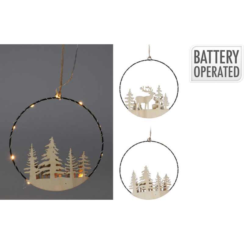 Anneau Scène Noël LED Blanc Chaud Ø 20 cm – Ambiance Magique