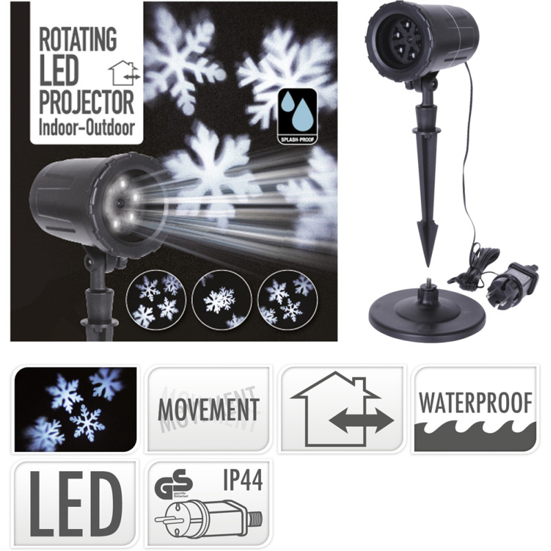 Projecteur Hologramme de Noël Rotatif Blanc – Magie Festive