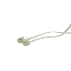 Câble téléphonique RJ11 15m Blanc – Connexion Fiable