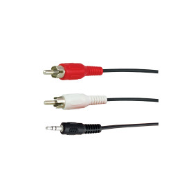 Câble audio mini jack 2RCA 1,5m PROFILE – Son Clair

