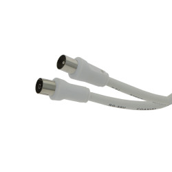 Câble Coaxial Blanc 1,5m PROFILE – Connexion TV Fiable

