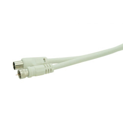 Câble Coaxial Blanc 1.5m – Connexion TV Fiable | PROFILE


