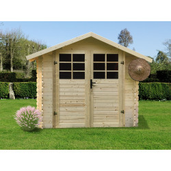Abri de jardin bois Traditionnel 28mm 2.38x2.38m | SOLID