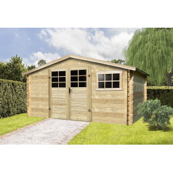 Abri de jardin bois Traditionnel 28mm 3.88x2.98m | SOLID