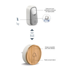 Carillon sans fil et sans pile Bamboo AVIDSEN Carillon sans fil et sans pile Bamboo AVIDSEN