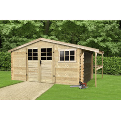 Abri de jardin bois Traditionnel 28mm 3.88x2.98m | SOLID