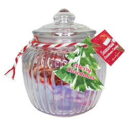Bonbonnière Verre Sucre d'Orge 240g – Déco Noël Gourmande