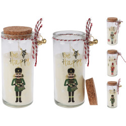 Bougie Parfumée Noël Ø 6x14cm – Ambiance Festive