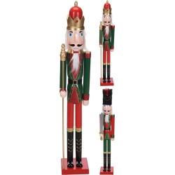 Figurine de casse-noisette en bois 106 cm – Déco de Noël magique