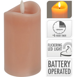 Bougie LED Rose Minuteur Ø 7x12,5cm – Ambiance Douce
