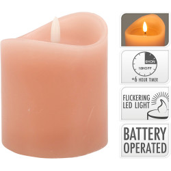 Bougie LED Rose Minuteur 9x10cm – Ambiance Douce