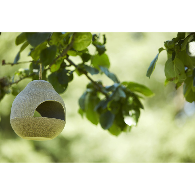 Mangeoire pour oiseaux écru Ø 18,2 x 19 cm POINT VIRGULE