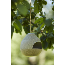 Mangeoire pour oiseaux écru Ø 18,2 x 19 cm POINT VIRGULE