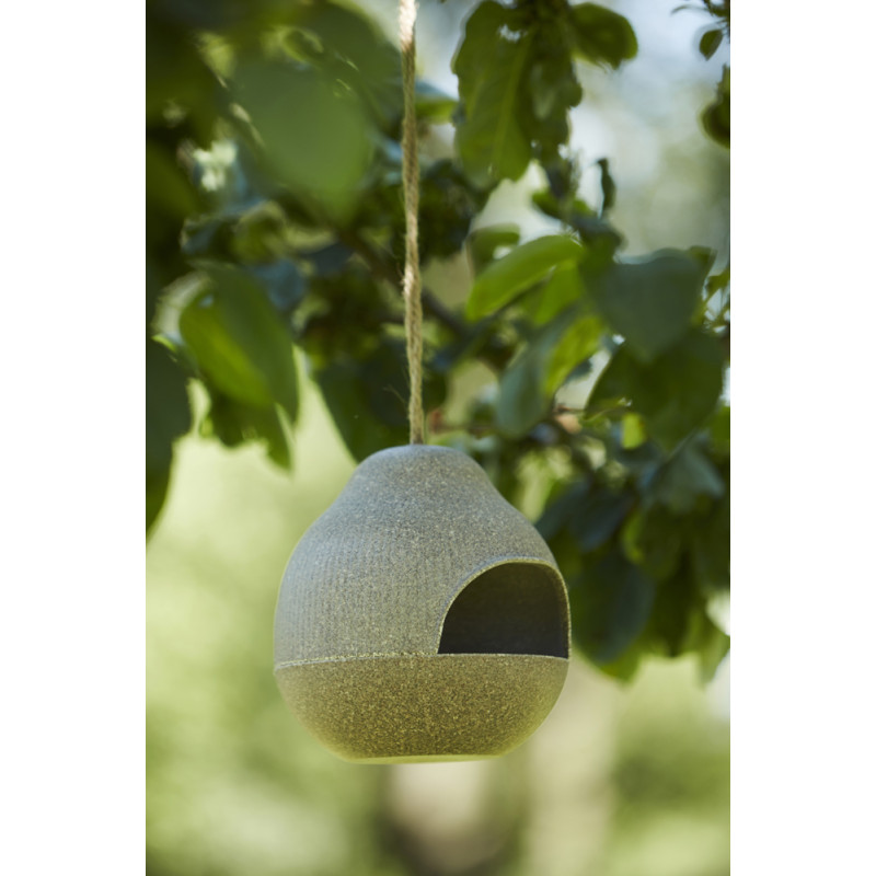 Mangeoire pour oiseaux écru Ø 18,2 x 19 cm POINT VIRGULE