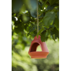 Mangeoire pour oiseaux orange 17,9 x 17,7 x 15,5 cm POINT VIRGULE