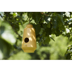 Nichoir pour oiseaux ocre Ø 15,1 x 28 cm POINT VIRGULE