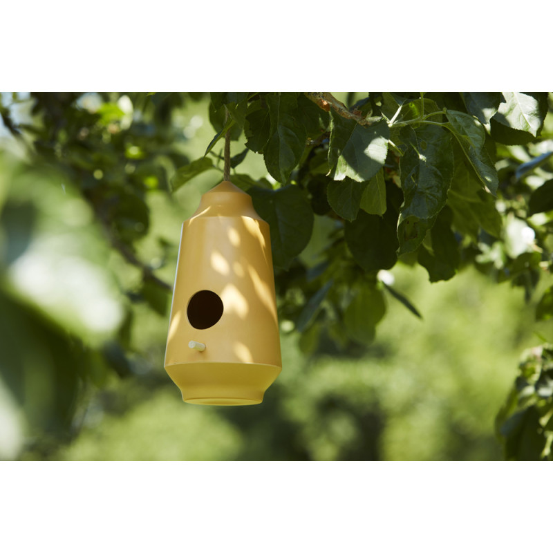 Nichoir pour oiseaux ocre Ø 15,1 x 28 cm POINT VIRGULE