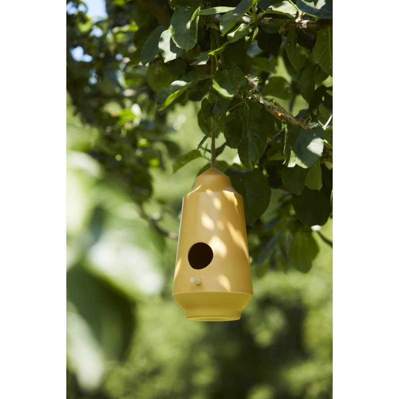 Nichoir pour oiseaux ocre Ø 15,1 x 28 cm POINT VIRGULE
