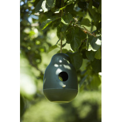 Nichoir pour oiseaux vert chasseur Ø 18,1 x 25 cm POINT VIRGULE