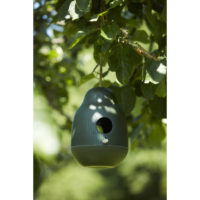 Nichoir pour oiseaux vert chasseur Ø 18,1 x 25 cm POINT VIRGULE