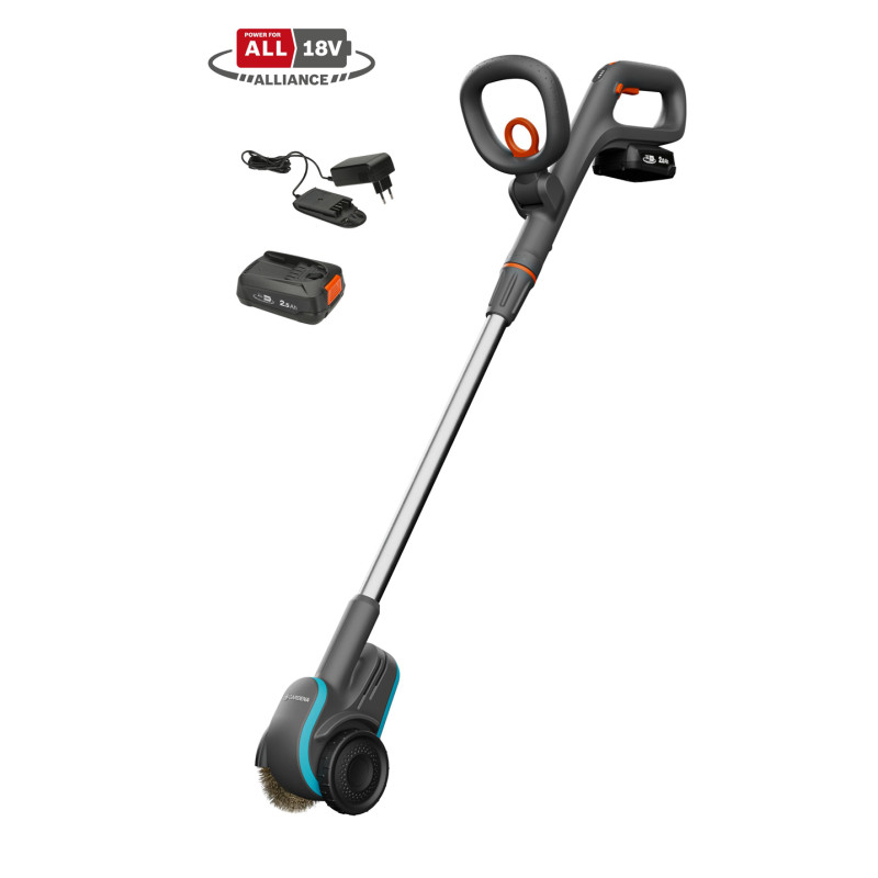 Brosse de désherbage sur batterie EasyWeed 18 V 2 Ah GARDENA Brosse de désherbage sur batterie EasyWeed 18 V 2 Ah GARDENA