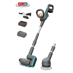 Nettoyeur de terrasse sur batterie AquaBrush Universal 18 V 2,5 Ah GARDENA Nettoyeur de terrasse sur batterie AquaBrush Universal 18 V 2,5 Ah GARDENA