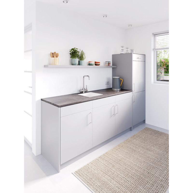 Plan de travail gris acier 182x60cm – Cuisinez avec style | CANDO Plan de travail gris acier 182x60cm – Cuisinez avec style | CANDO