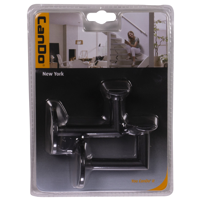 Support pour rampe d'escalier New York noir mat – design et stabilité