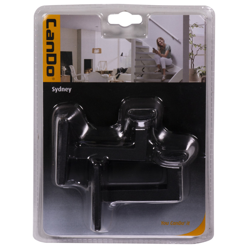 Support pour rampe d'escalier Sidney noir mat – 2 pièces CANDO