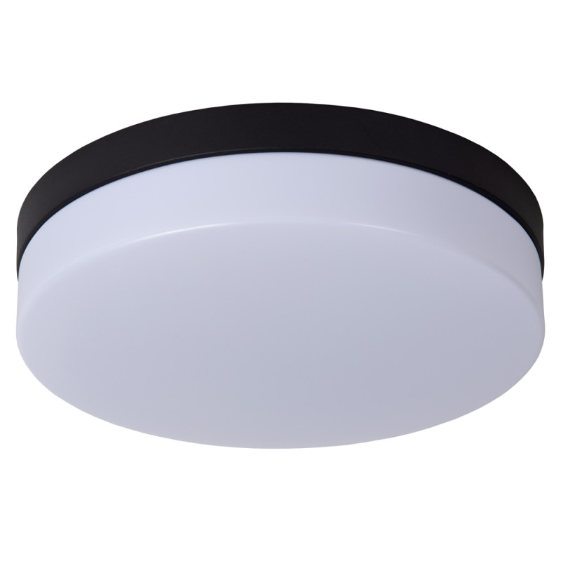 Plafonnier LED pour salle de bain Biskit noir 1150 lm 18 W LUCIDE Plafonnier LED pour salle de bain Biskit noir 1150 lm 18 W LUCIDE