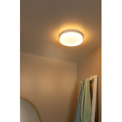 Plafonnier LED pour salle de bain Biskit blanc 1150 lm 18 W LUCIDE Plafonnier LED pour salle de bain Biskit blanc 1150 lm 18 W LUCIDE