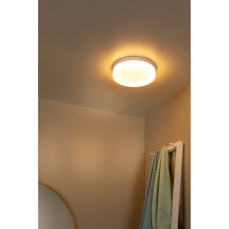 Plafonnier LED pour salle de bain Biskit blanc 1150 lm 18 W LUCIDE Plafonnier LED pour salle de bain Biskit blanc 1150 lm 18 W LUCIDE