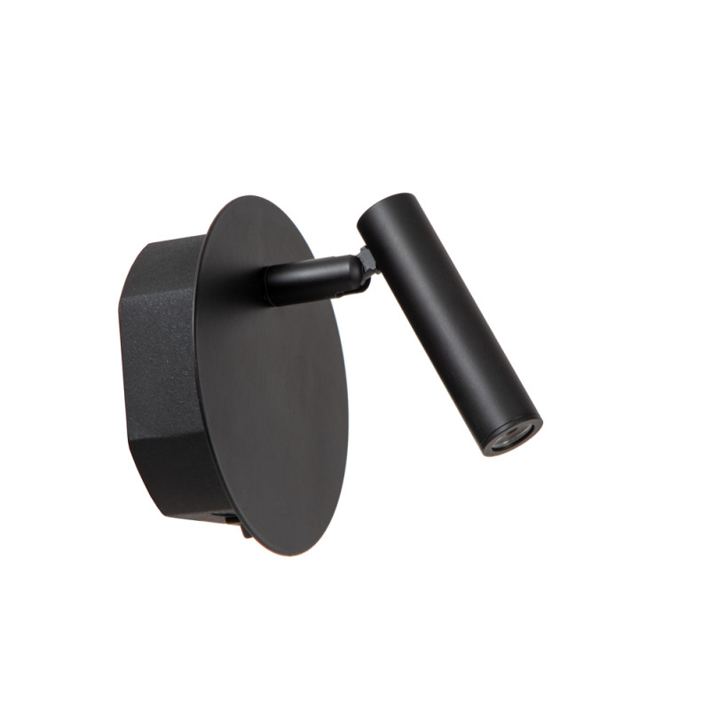 Lampe de chevet murale LED Jolijn sur batterie noire 2 W LUCIDE Lampe de chevet murale LED Jolijn sur batterie noire 2 W LUCIDE