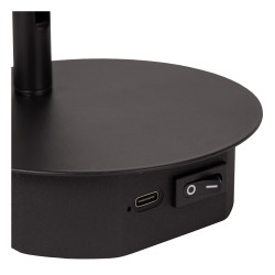 Lampe de chevet murale LED Jolijn sur batterie noire 2 W LUCIDE Lampe de chevet murale LED Jolijn sur batterie noire 2 W LUCIDE