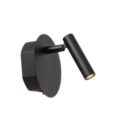 Lampe de chevet murale LED Jolijn sur batterie noire 2 W LUCIDE Lampe de chevet murale LED Jolijn sur batterie noire 2 W LUCIDE