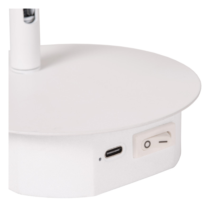 Lampe de chevet murale LED Jolijn sur batterie blanche 2 W LUCIDE Lampe de chevet murale LED Jolijn sur batterie blanche 2 W LUCIDE