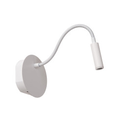 Lampe de chevet murale LED Jolijn sur batterie articulée blanche 2 W LUCIDE
