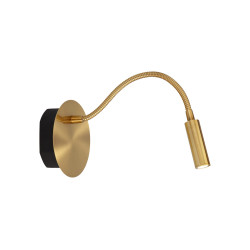 Lampe de chevet murale LED Jolijn sur batterie articulée dorée 2 W LUCIDE Lampe de chevet murale LED Jolijn sur batterie articulée dorée 2 W LUCIDE