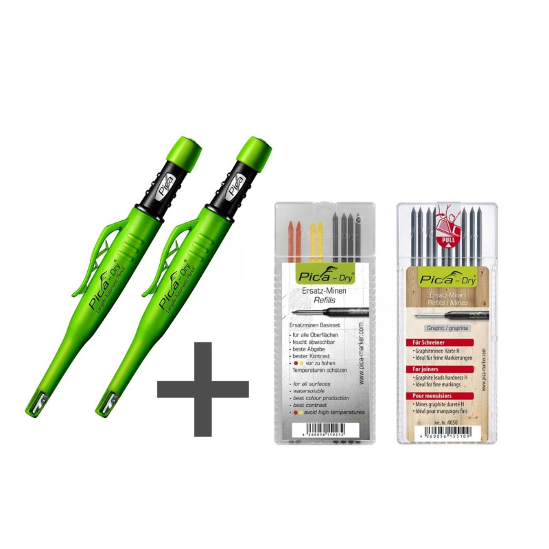 Set Pica-Dry avec 2 marqueurs et 2 recharges PICA Set Pica-Dry avec 2 marqueurs et 2 recharges PICA