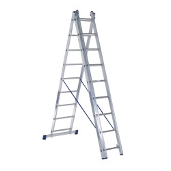 Echelle en aluminium Stabilo 3 x 9 échelons ESCALO