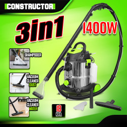 Aspirateur shampouineuse CTSHP1400-20L 20 L 1400 W CONSTRUCTOR Aspirateur shampouineuse CTSHP1400-20L 20 L 1400 W CONSTRUCTOR