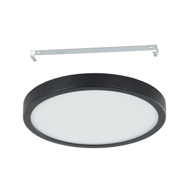 Plafonnier LED Fueva 5 noir avec détecteur de mouvement Ø 28,5 cm 2400 lm 20,5 W EGLO