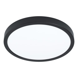 Plafonnier LED Fueva 5 noir avec détecteur de mouvement Ø 28,5 cm 2400 lm 20,5 W EGLO