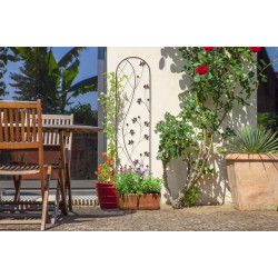 Treillis métal Ying Yang taupe 0,35 x 1,5 m – Déco jardin | NORTENE