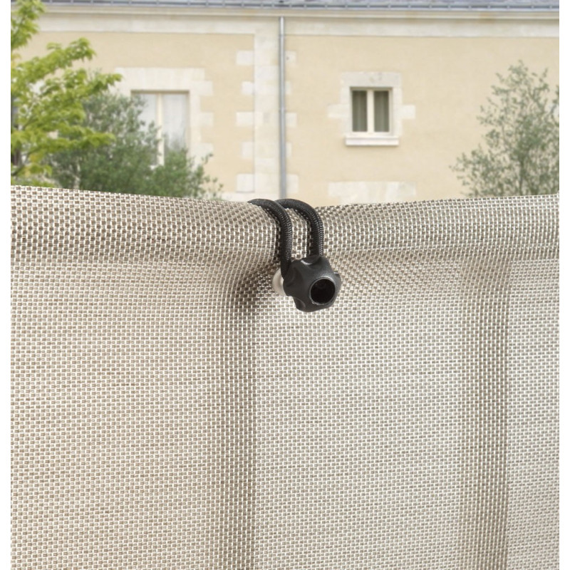 Brise-vue polyester tissé 2x1 fils avec illets EVERLY