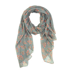 Foulard fleuri gris BLACKFOX – Style & Confort