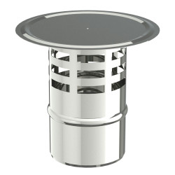 Chapeau de poêle en inox Ø 80 mm – Protection fiable | SANINSTAL